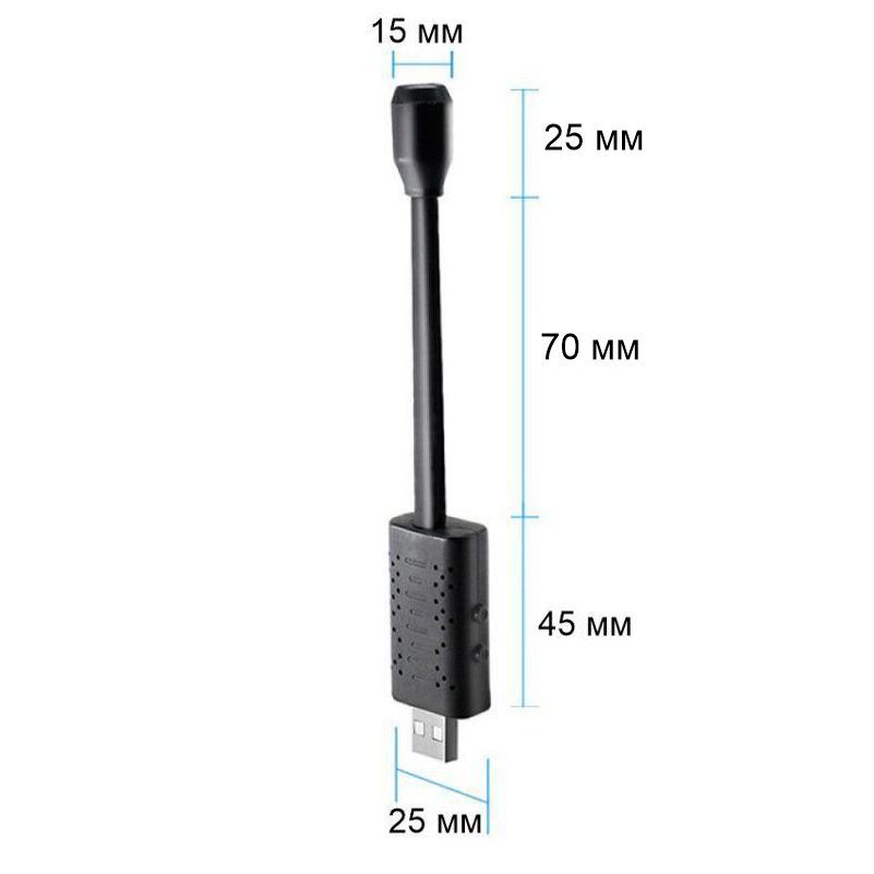 Wifi камера USB на гнучкому шлейфі Jianshu U21, запис 640x480P, без акумулятора, Iwfcam app — фото 10