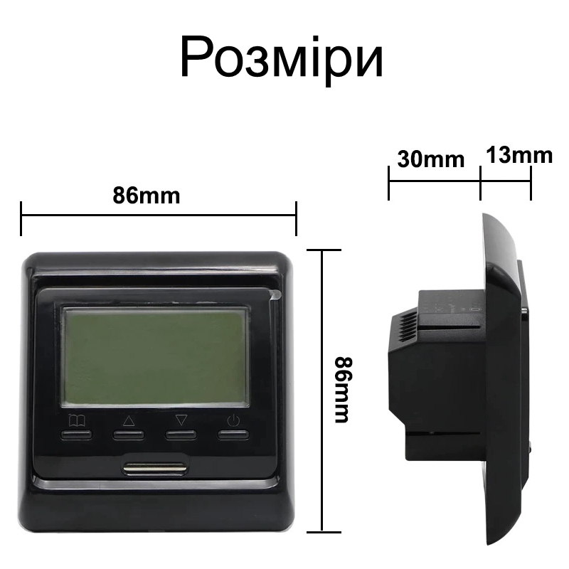 Wifi термостат для газового та електричного котла з LCD дисплеєм Minco Heat MK60L, чорний — фото 10