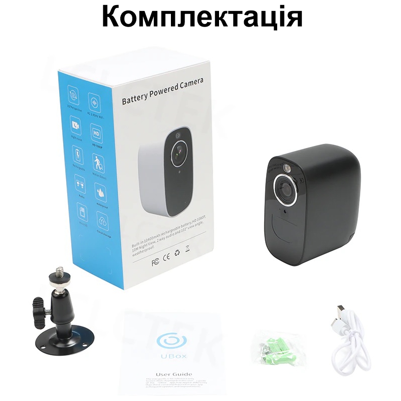 4G камера відеоспостереження вулична з великим акумулятором 10 400 мАг LCTEK S30 до 10 днів роботи — фото 10